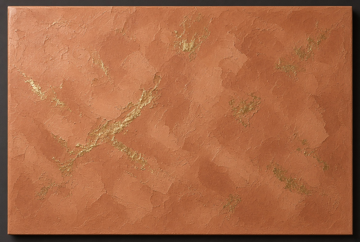 Custom decorative plaster sample with mineral color